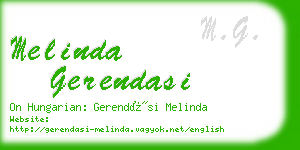 melinda gerendasi business card